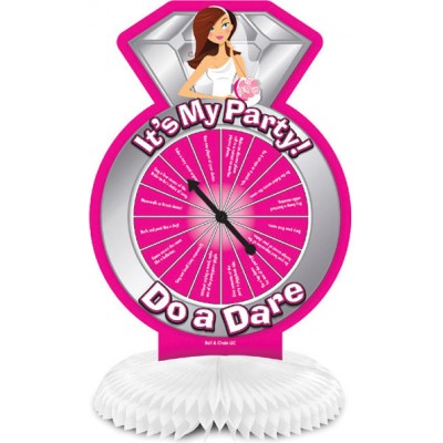 Truth or Dare Game Honeycomb Table Centrepiece Pink